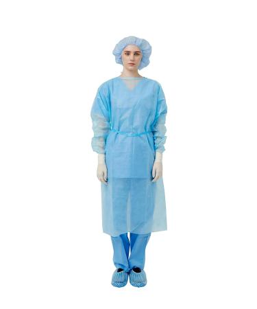 Disposable Isolation Gowns 10EA Non-Woven, Latex-Free with Knit Cuff 35g - Buy Online on GoSupps.com