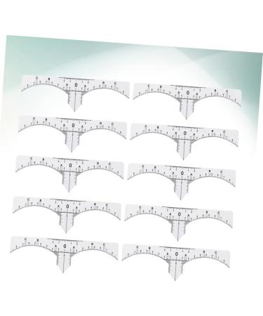 FOMIYES 10pcs Set Eyebrow Measure Ruler Sticker Guide Microblading Eyebrow Ruler Stickers Disposable - Buy Online on GoSupps.com