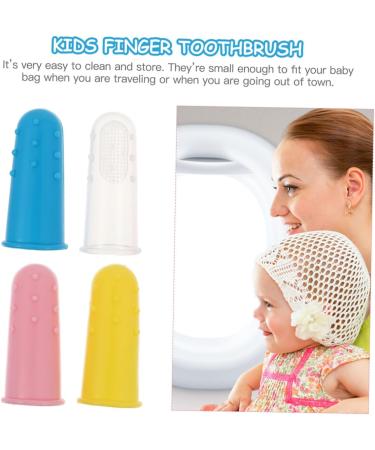 COOLHIYA 12Pcs Silicone Finger Toothbrush Set - Creative Toddler & Infant Oral Care Brush for Kids - International Shipping Available - Buy Online on GoSupps.com