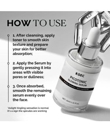 KOEC Pink Toning Skin Booster Pink Spicule Serum + Picotonic Glowing Ampoule Duo Hydrating & Smoothing & Nourishing Face Serum with Collagen Alpha Arbutin Niacinamide - Buy Online on GoSupps.com