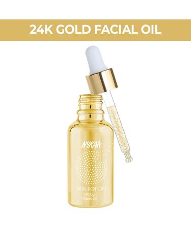 Buy Nykaa Naturals Skin Potion Facial Oil 24K Gold - Hydrating Fragrance-Free Collagen Booster for All Skin Types - 1.01 oz - Buy Online on GoSupps.com