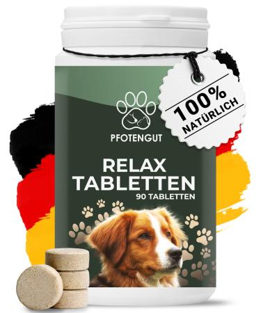 Pfotengut Relax tablets 90 pieces Made in Germany - Dog sedative with Taigawurzel Valerian & hemp powder - Natural sedative for dogs - Improved version 2023 90 tablets - Buy Online on GoSupps.com