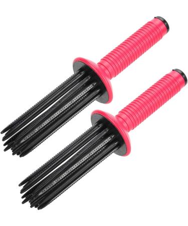 Hair Curling Roll Comb 2pcs Hair Curler Hair Curling Roll Comb Anti Slip Curling Wand Hairstyling ToolsHair Straightening Irons Curling for Hair Salon Home - Buy Online on GoSupps.com