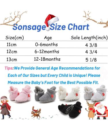 Sonsage Infant Baby Snow Boots | Anti-Skid Ankle Booties for Newborns | Winter Warm Crib Shoes 6-12 Months, Black - Buy Online on GoSupps.com