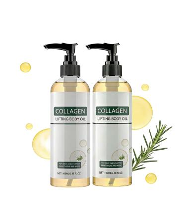 Huile Corporelle Liftante au Collag ne Soin Anti- ge Raffermissant pour Femmes Huile Corps Hydratante Nutrition Intense att nue les ridules et illumine le teint (2 pc)