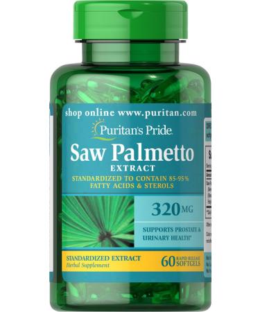 Puritan's Pride Saw Palmetto Standardized Extract 320 mg-60 Softgels (293) - Buy Online on GoSupps.com