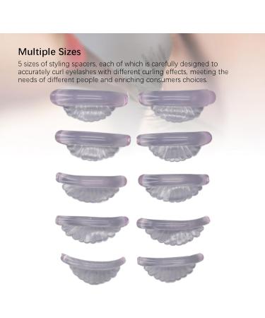 Sonew 5pairs Shell Pink Lash Lift Rod Silicone Self Adhesive Eyelash Curling Pad for Makeup Beauty Salon Washable Reusable 5 Sizes for Different Curled Effects - Buy Online on GoSupps.com