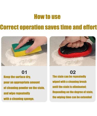 Marble Oil Stain Cleaner Stone Cleaning Powder Cleaning Powder for Kitchen Oil Stain Remover and Varnish for Marble Tile Granite Stove (200g) - Buy Online on GoSupps.com