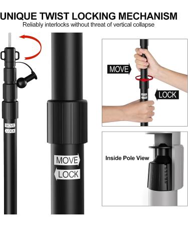 Top Hill 2023 Telescoping Tarp Poles - Set of 2 | Adjustable Aluminum Tent Poles for Camping | Portable Replacement Canopy Rods | New-4 Section - Buy Online on GoSupps.com