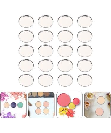 Beatifufu 50Pcs eye shadow disk makeup tray metal trays oil paint Cosmetics Storage Holder plate Simple travel - Buy Online on GoSupps.com