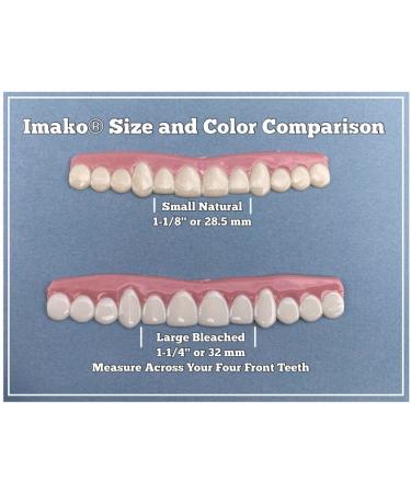 Imako Cosmetic Teeth 1 Pack (Large Bleached) - DIY Smile Makeover! Uppers Only - Flat Fit at Home Kit - 1 Count - Buy Online on GoSupps.com