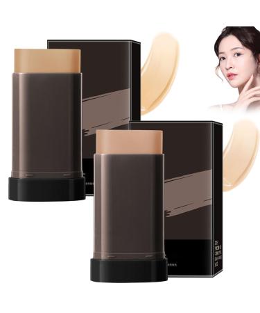 Concealer & Stick Foundation, Anti-Wrinkle Foundation, Multi-use Foundation, Long-Lasting Face Makeup Stick, Lightweight, Long Lasting (Mix/2pcs)
