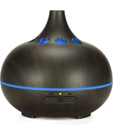 Essential Oil Diffuser 150ml - Wood Grain Cool Mist Humidifier for Aromatherapy 7 Color LED Lights Auto-Off - Perfect for Yoga Spa & Bedroom - Buy Online on GoSupps.com