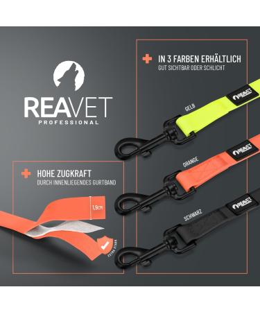 Reavet 10m Neon Orange Dog Leash | Robust Waterproof Training Leash with Padded Handle for Large & Small Dogs - Buy Online on GoSupps.com