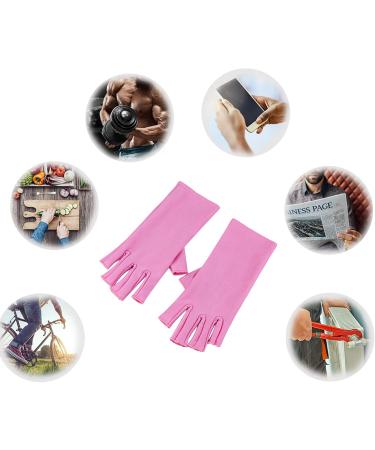 UV Shield Gloves for Manicure - Pink UV Protection Gloves for Nail Care & Nail Art Drying - Buy Online on GoSupps.com