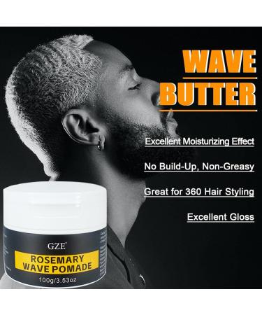 GZE Rosemary Wave Pomade - Strong Hold Curl Cream for 360 Waves Moisture & Shine for Men - Buy Online on GoSupps.com