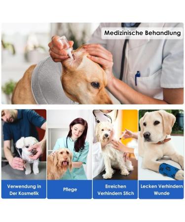NASJAC Inflatable Dog & Cat Collar - Adjustable Comfortable Wound Protection Quick Lock Leak-Proof for Post-Operative Care - Buy Online on GoSupps.com