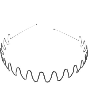 Mens Womens Black Wavy Flexi Comb Wire Alice band Hairband Sports Gym Headband - Buy Online on GoSupps.com