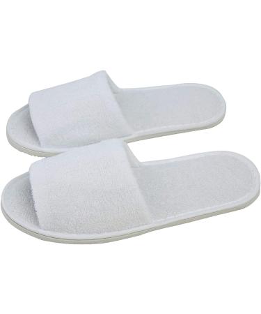 KabinChiu 6 Pairs Disposable Spa Slippers White - Universal Size for Hotel, Home, Nail Salon - Non-Slip Open Toe Design for Women and Men - Buy Online on GoSupps.com