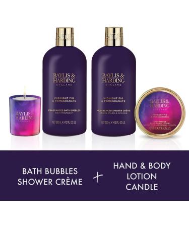 Baylis & Harding Midnight Fig & Pomegranate Luxury Bathing Gift Set - Vegan Friendly (1 Pack) - Buy Online on GoSupps.com