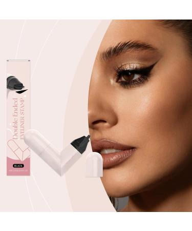 yybng Double EyeLiner Stamp Winged Eyeliner Stamp Waterproof & Smudge Resistant Eye Liner Quick Drying For Dating Travel Commute Wedding - Buy Online on GoSupps.com