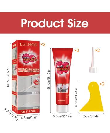 CLIUNT 2PCS Mould Remover Gel UK Powerful Magic Extreme Gel Household Mould Cleaner Gel for Bathroom Kitchen and Household (2 * 120g) - Buy Online on GoSupps.com