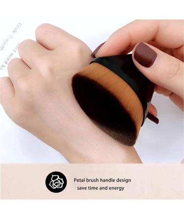 CYzpf Kabuki Brush Blush Brush Flawless Foundation Brush Petal No Trace Makeup Brush Soft Hair Portable Single with Storage Box Black One Size - Buy Online on GoSupps.com