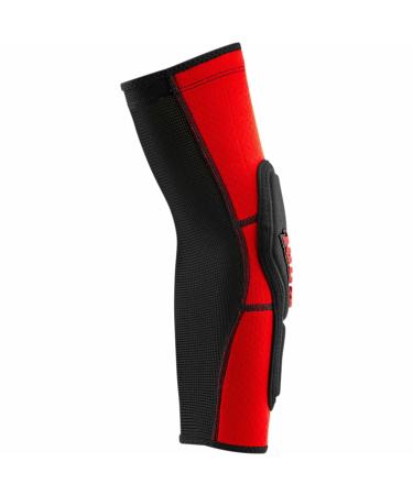 100% Ridecamp Mountain Biking Elbow Pad - MTB & BMX Protection - Ultralight Mesh On Sleeve with Built in Padding Red/Black Large