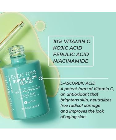 Urban Skin Rx Even Tone Super Glow Serum with Niacinamide - Brightens, Firms, and Smooths Skin | Anti-Aging Serum for Dark Spots, Sun Damage, and Wrinkles | 0.5 Fl Oz - Buy Online on GoSupps.com