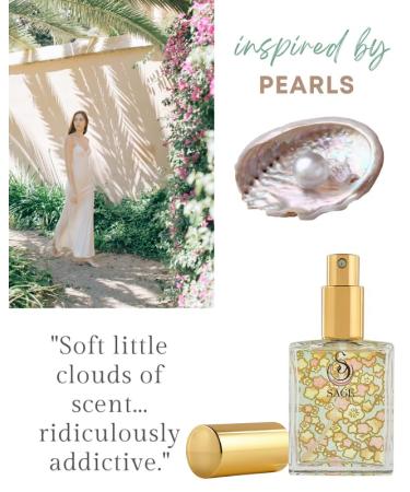 Pearl Organic Perfume Spray by Sage- 2 oz Vegan & Cruelty-Free Subtle Scent Vanilla Sandalwood Musk Pearl 2 oz Eau de Toilette Spray - Buy Online on GoSupps.com