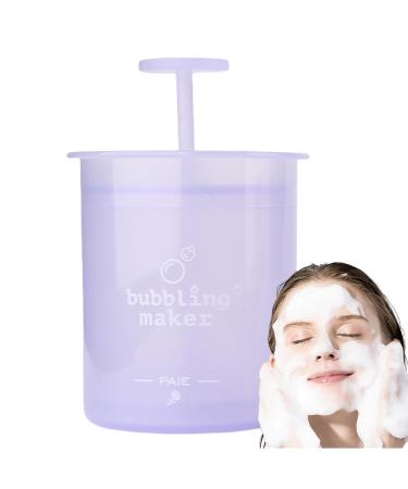 Face Wash Foamer | Portable Manual Face Cleanser Foaming Bottle | Ergonomic Facial Cleansing Tool Skincare Cleanser Foam Maker for Travel Household Purple