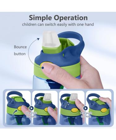 Ainiv Sippy Cup 480ML/16OZ Kids Drink Bottle with Straw - Leak-Proof BPA-Free for Home, School, Outdoor - Blue (Cleaning Brush Included) - Buy Online on GoSupps.com