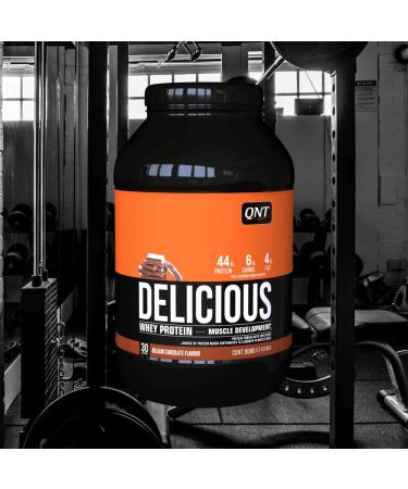 QNT Delicious Whey Belgian Chocolate Whey Protein with Isolate Powder Muscle Development & Recovery Gluten Free Low Carb Fat & Lactose 908g 30 Servings - Buy Online on GoSupps.com