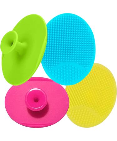 4 Pack Silicone Face Scrubbers - Exfoliating Facial Cleansing Brush Set for Women - Buy Online on GoSupps.com