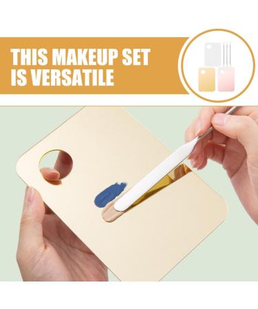 TOYANDONA 3 Palettes de Maquillage avec Spatules en Acier Inoxydable Plateaux de M lange en Acrylique Transparent Rose et Dor Ensemble 6 Pi ces pour Fond de Teint Fard Paupi res et - Buy Online on GoSupps.com