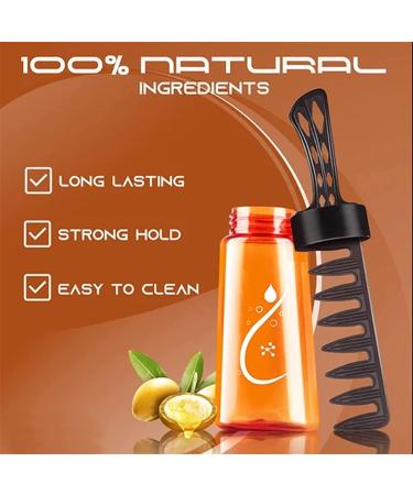 2-in-1 Hair Wax Gel with Comb Men s Long Lasting Grooming Hairspray Flexible Hold Lightweight Hair Styling Gel Moisturizing Best Hair Styling Cream Strong Hold Power Retro Hair Oil for Hair Styling (2Pcs) - Buy Online on GoSupps.com