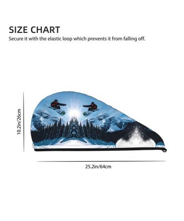 Snowboarding SamLng Coral Velvet Dry Hair Cap | Ideal for Home Travel Pools Beaches & Baths - Shop Now - Buy Online on GoSupps.com