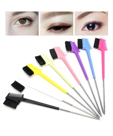 Buy 8-Pcs Professional Soft Hair Double Head Eyebrow Brush & Eyelashes Comb | Essential Makeup Tool for Flawless Beauty - Fast International Shipping - Buy Online on GoSupps.com