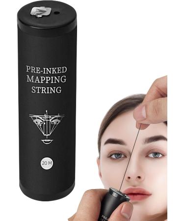 Eyebrow Threading String | Eyebrow Measuring Mapping Pre-Ink String - 20m Black Ink Beauty String Thread Portable Mapping Brows Point Tool for Women Girls Dail Life Travel - Buy Online on GoSupps.com