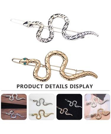 Shop Pretyzoom 2pcs Snake Hair Clip - Elegant Chignon Hair Updo Cover for Women | Egyptian Queen Costume Accessories - Buy Online on GoSupps.com