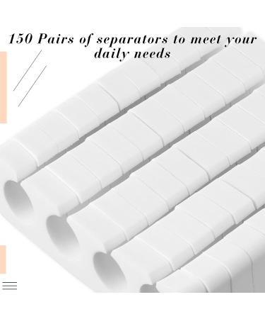 Pedicure Toe Separators - 300 Pcs Bulk Nail Polish Separators for Men Women - Comfy Soft Pedicure Supplies in White - Buy Online on GoSupps.com