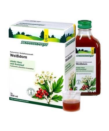 Schoenenberger Hawthorn Juice - Organic Medicinal Plant Juice 3x200 ml | International Shipping Available - Buy Online on GoSupps.com