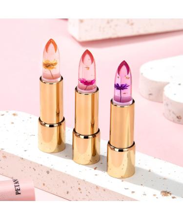 Petansy Flower Lipstick Set - Color Changing Magic Jelly Lipstick - Moisturizing pH Lip Balm Set - Buy Online on GoSupps.com