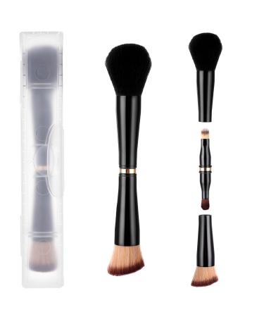 Travel Makeup Brushes with Case 4 in 1 Makeup Brush Set Foundation/Blush Brush Eyeshadow Brush Concealer Brush Dual-Ended Makeup Brush Ideal for Foundation Concealer Eyeshadow