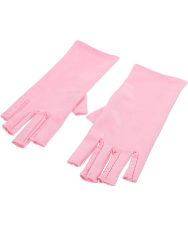 minkissy 5 Pairs Nail Gloves Pink Fingerless Gloves Half Finger Gloves Protective Gloves for Manicure Nail Anti-uv Gloves for Gel Nails Moisturizing Spandex Nail Supplies - Buy Online on GoSupps.com