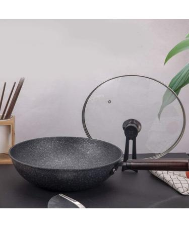 DNCG Frying Pan Skillet 34cm Fine Iron Wok Physical Pan Cooker Kitchen Utensils - Buy Online on GoSupps.com