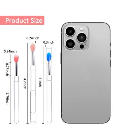 8Pcs Silicone Lip Brush Set - Reusable Lipstick & Nail Art Applicator Brushes with Lid | Perfect for Makeup & Glitter Application - Buy Online on GoSupps.com
