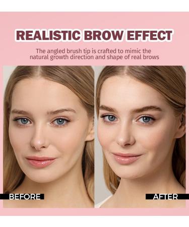 Liquid Eyebrow Brush Angled Brush & Dip Liquid Eyebrow Gel Long Lasting Waterproof Brow Pen Eyebrow Brush with Color Multifunction Square Brush for Natural Brow (#04 1) #04 1 ml (Pack of 5) - Buy Online on GoSupps.com