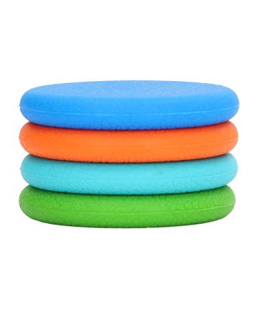 4-Piece Silicone Baby Bite Ring Toy | Sensory Caliper & Food-Grade Infant Toys - Safe & Fun for Teething! - Buy Online on GoSupps.com