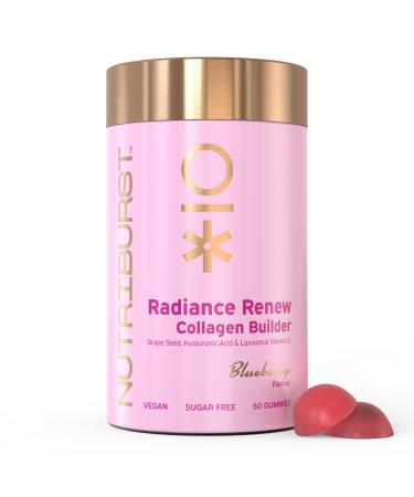 Nutriburst - Vegan Collagen Revive Gummies - Biotin (100 g) Hyaluronic Acid (100mg) + Vitamin C (80mg) - Support Natural Collagen Production Healthy Hair Nails & Bones - 60 Gummies 1 Month Supply Collagen Booster - Biotin Hyaluronic Acid 60 count (Pack of